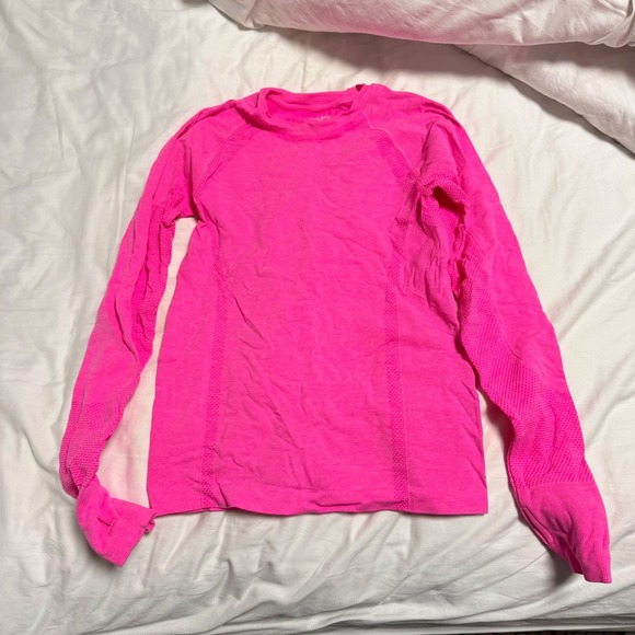 tek gear Tops - Tek Gear Essential Gear‎ Womens Medium Neon Pink Seamless Long Sleeve Thumbholes
